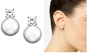 Lauren Ralph Lauren Glass Pearl & Cubic Zirconia Stud Earrings (10 mm)